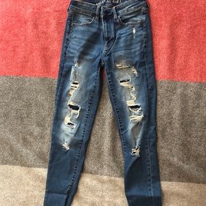 American Eagle Ripped (w/patches) Jeans!
